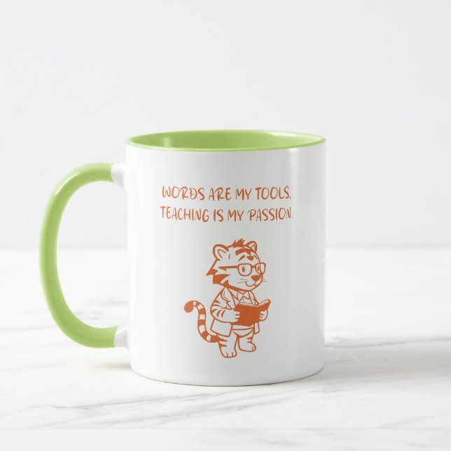 Mug Mes mots mes outils l'enseignement ma passion éduc (Gauche)