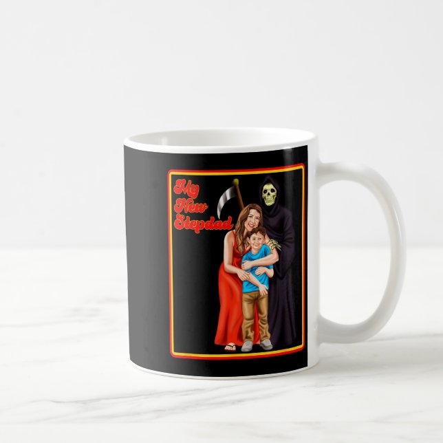 Mug Mes nouveaux t-shirts ironiques de beau-père - Mèm (Droite)