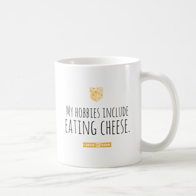 Mug Mes passe-temps incluent manger du fromage (Droite)