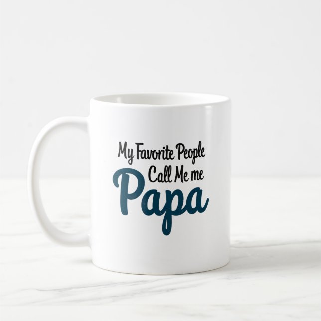 Mug Mes personnes préférées m'appellent Papa | Drôle d (Gauche)