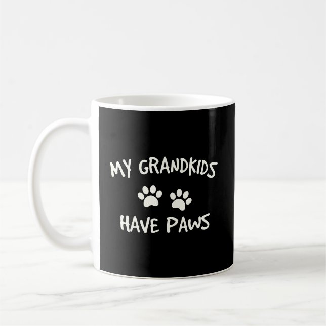 Mug Mes Petits-Enfants Ont Des Pâtes Drôle Chien Chat  (Gauche)