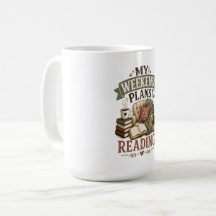 Mug Mes plans de week-end Lecture Amoureux des livres
