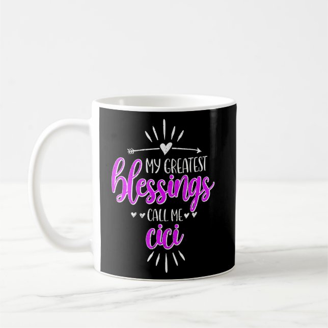 Mug Mes Plus Grandes Bénédictions Appelez-Moi Memaw Ci (Gauche)