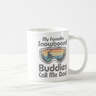 Mug Mes potes de snowboard préférés m'appellent Papa G