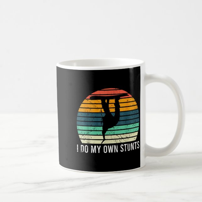Mug Mes propres cascades Bras cassé Snowboarding (Droite)
