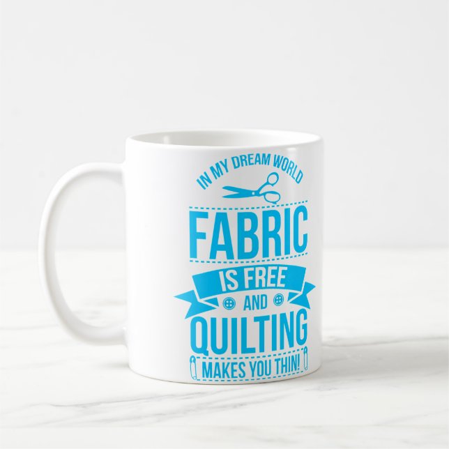 Mug Mes rêves de couture Cadeau Quilters artisanat Qui (Gauche)