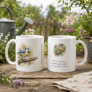 Mug Mésange bleue aquarelle personnelle inspirante