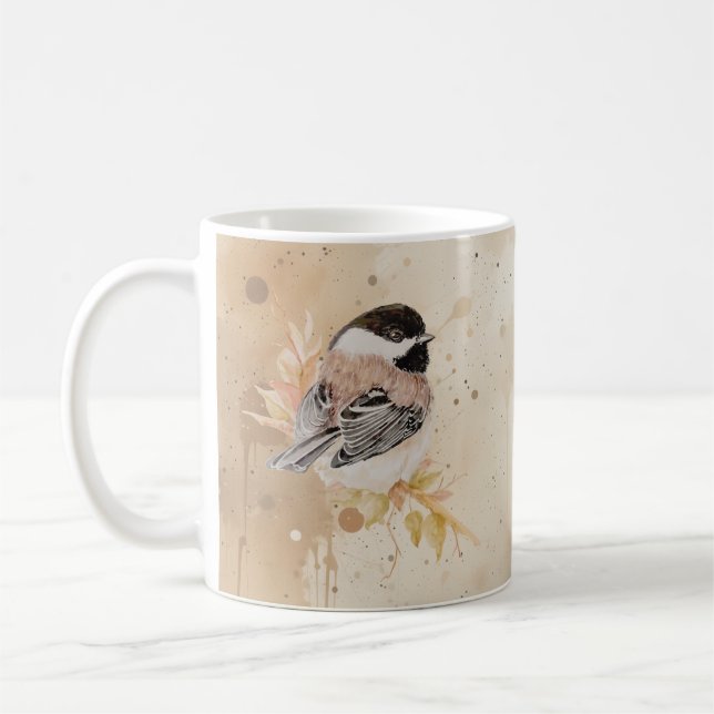 Mug Mésange originale peinte à la main à l'aquarelle (Gauche)