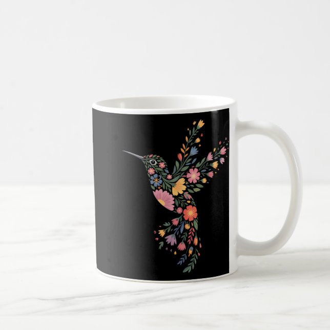 Mug Messag caché subtil anti-Trump Floral Hummingbird (Droite)