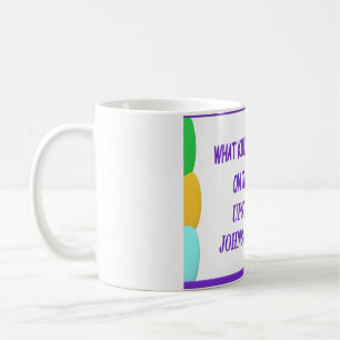 Mug Message amusant et rires imprimé violet et ballons