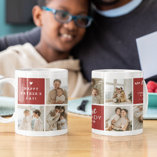 Mug Message 'Best Daddy Ever' Custom 7 Photo Collage