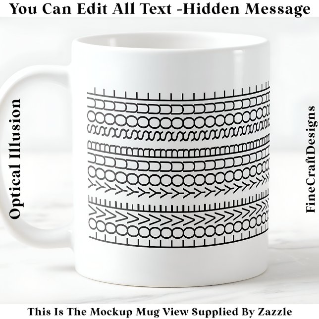 Mug Message Caché Amour de Votre Âme, Citation Personn (Créateur téléchargé)