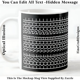 Mug Message Caché Amour Pour Votre Âme, Citation Perso