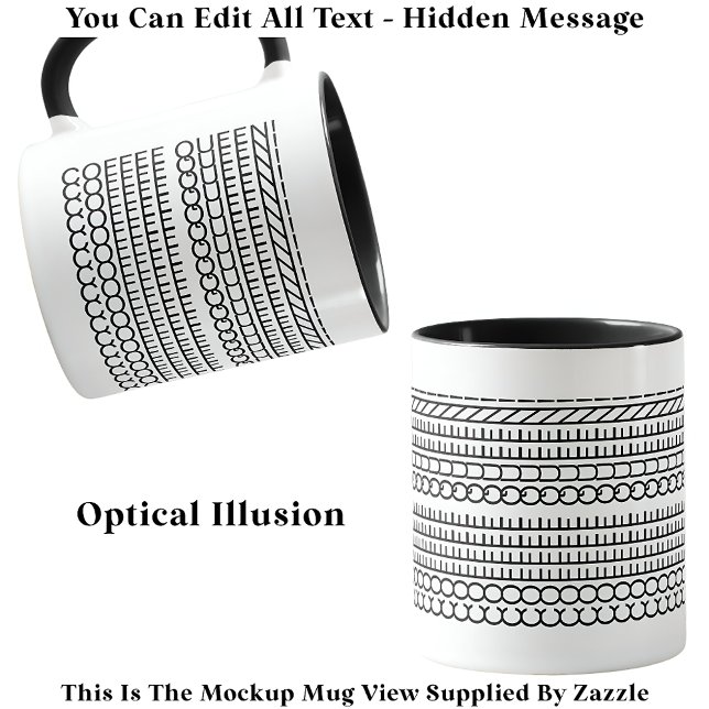 Mug Message caché Café Queen 115B Grosse nouveauté (Créateur téléchargé)