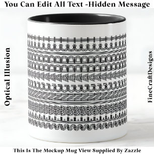 Mug Message Caché de l'Addict de la Couture Drôle 111B