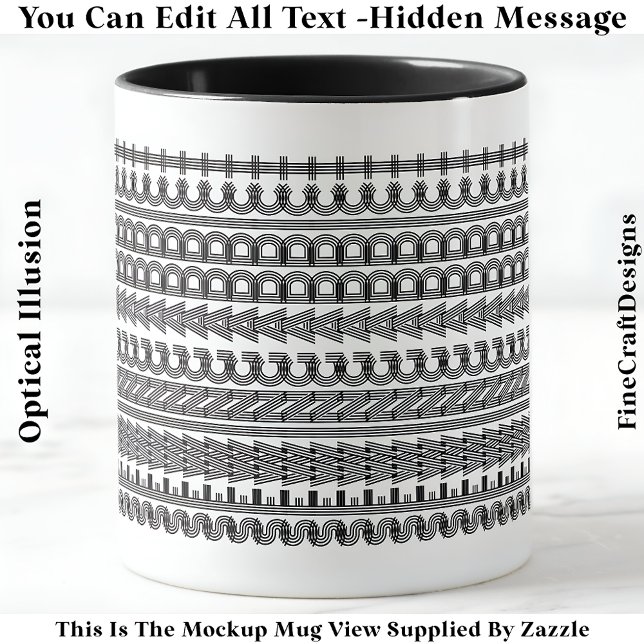 Mug Message Caché de l'Addict de la Couture Drôle 111B (Créateur téléchargé)