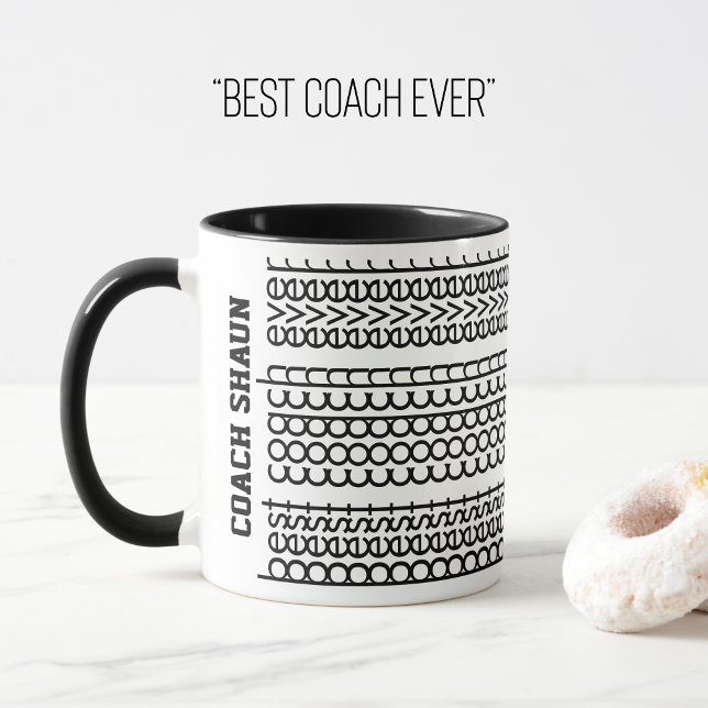 Mug Message caché Nom personnalisé Meilleur entraîneur (Créateur téléchargé)