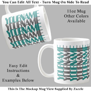 Mug Message Caché Personnalisé Court Nom Personnalisé