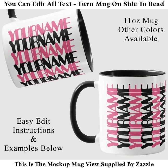 Mug Message Caché Personnalisé Court Nom Personnalisé  (Créateur téléchargé)