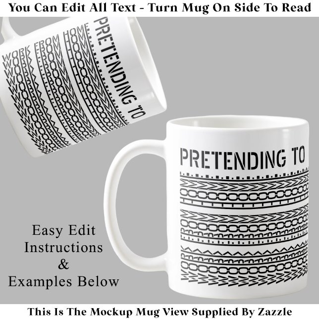 Mug Message Caché Personnalisé pour Travailler de Chez (Créateur téléchargé)