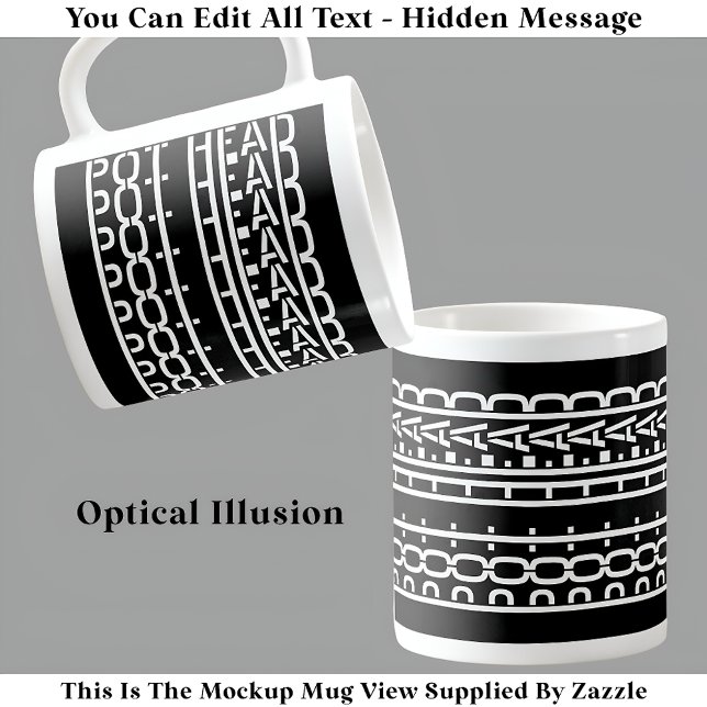 Mug Message caché Pot Tête Addict 119W Drôle (Créateur téléchargé)