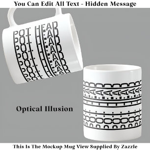 Mug Message caché Pot Tête de café Addict 119B Drôle