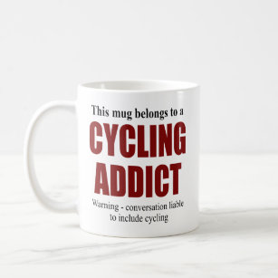Mug Message Cycliste Personnalisé Sur L'Arrière Amusan