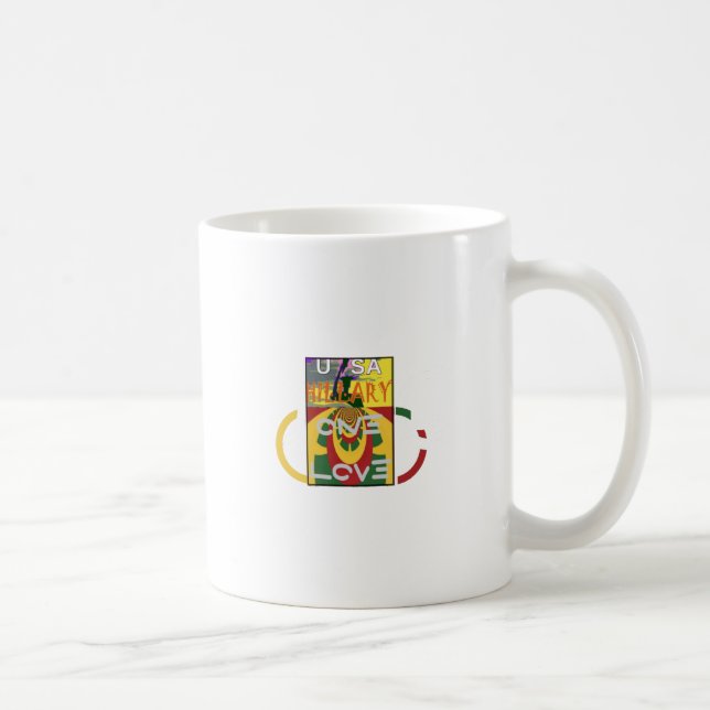 Mug Message d'amour dans l'art d'impression de couleur (Droite)
