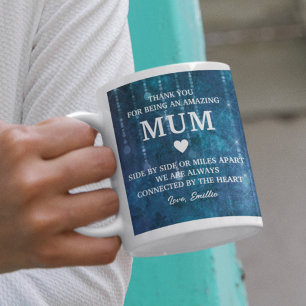 Mug Message de coeur de maman Merci Personnalisé