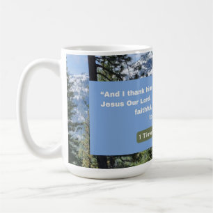 Mug Message de foi - Verset biblique - 1 Timothée 1-12