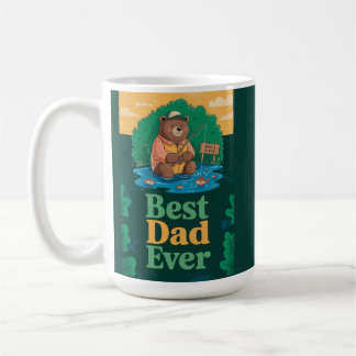 Mug Message de la fête des pères avec un ours mignon p
