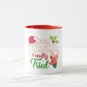 Mug Message de Noël drôle Cher Père Noël, J'ai vraimen