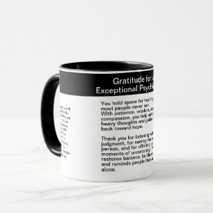 Mug Message de remerciement à un psychiatre