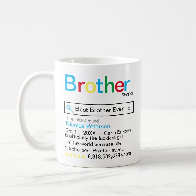 Mug Message de résultat du moteur de recherche Best Br (Gauche)
