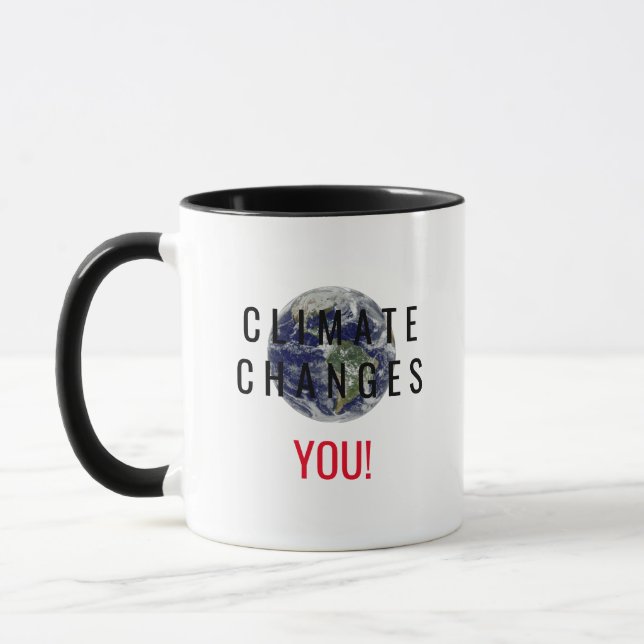Mug Message de sensibilisation aux changements climati (Gauche)