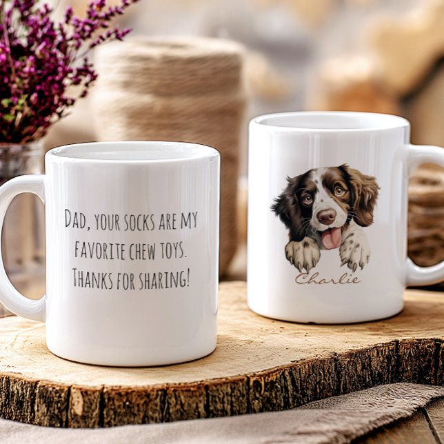 Mug Message drôle d'appréciation de chien, papa de chi (FUNNY MESSAGE FROM DOG TO PAPA MUG)