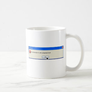 Mug Message drôle d'ordinateur d'erreur bloquante