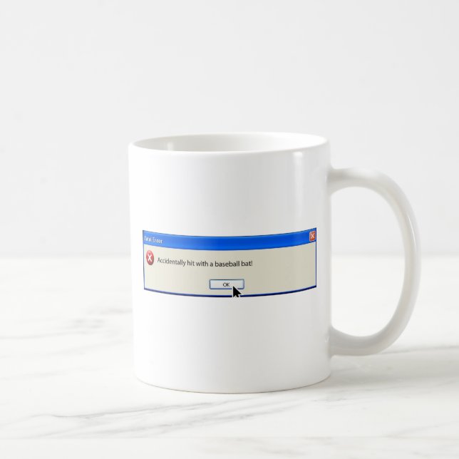 Mug Message drôle d'ordinateur d'erreur bloquante (Droite)