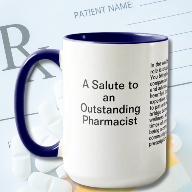 Mug Message du pharmacien Merci (Créateur téléchargé)