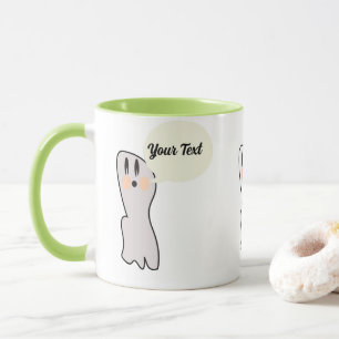 Mug Message Nom Fantôme Rétro Halloween