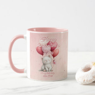 Mug Message personnalisé chat animal Saint-Valentin