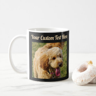 Mug Message personnalisé noir Doigt Goldendoodle