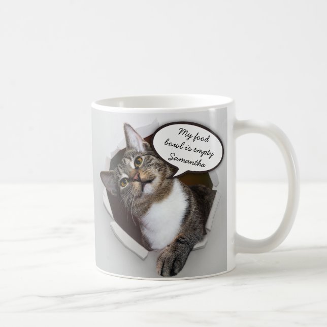 Mug Message personnalisé par chat de interruption (Droite)