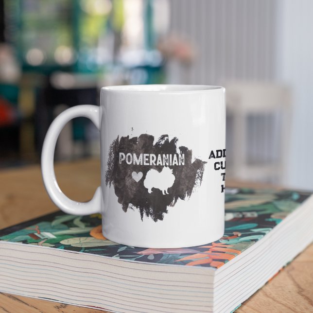 Mug Message personnalisé Poméranie Pet Chien Papa (Créateur téléchargé)