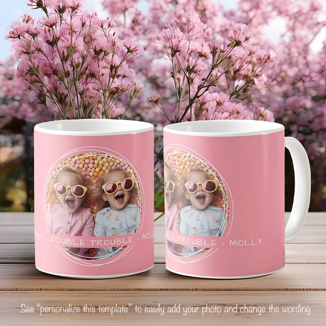 Mug Message photo modèle Keepsaké Twins Rose C51 (Créateur téléchargé)