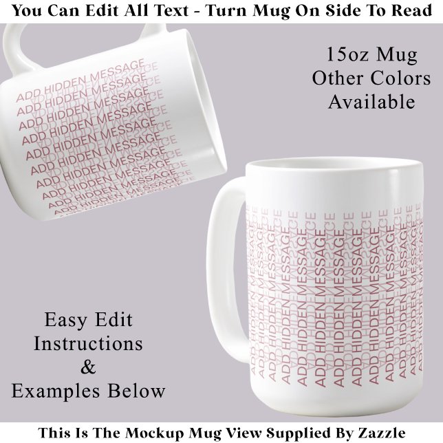 Mug Message Secret Personnalisé Typographie Moderne PP (Créateur téléchargé)