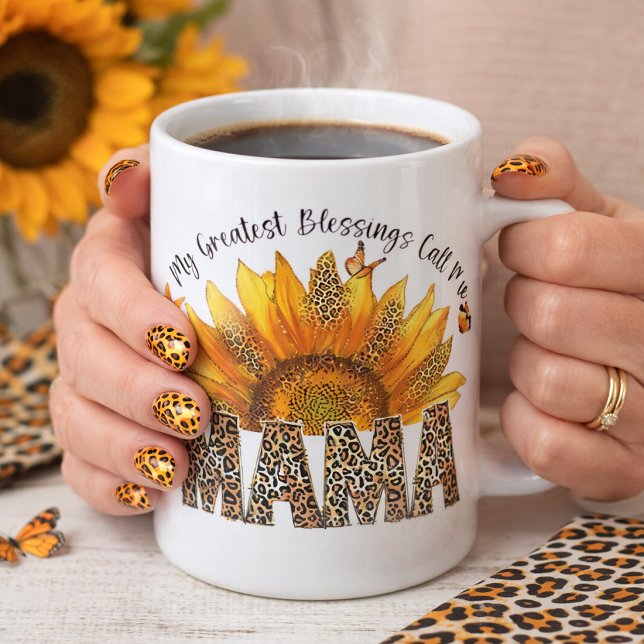 Mug Message Tournesol Uplifting pour Maman (Créateur téléchargé)
