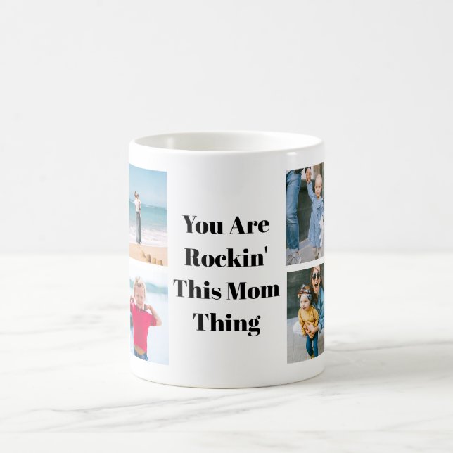 Mug Messages et photos personnalisés de Rockin' Mom (Centre)