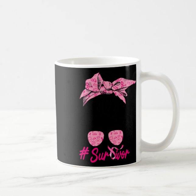 Mug Messy Bun Pink Cancer du Sein Sensibilisation (Droite)