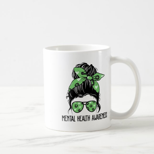 Mug Messy Bun Sensibilisation Santé mentale Santé ment (Droite)